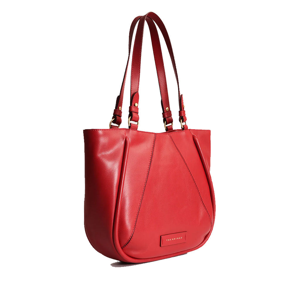 Shopping Bag Donna THE BRIDGE linea Brigida in Pelle color Berry