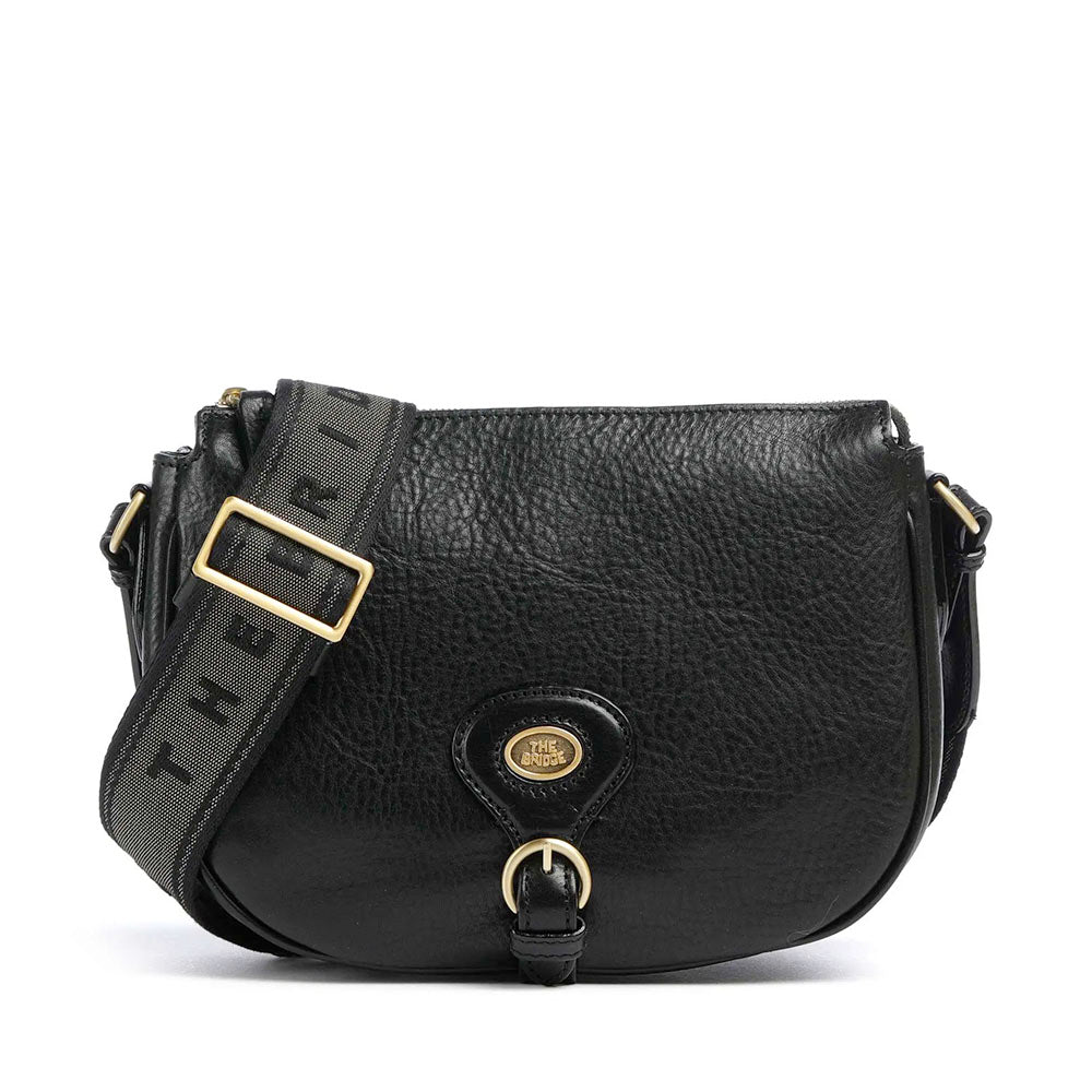 Borsa Donna a Tracolla Media THE BRIDGE linea Isadora in Pelle Nera