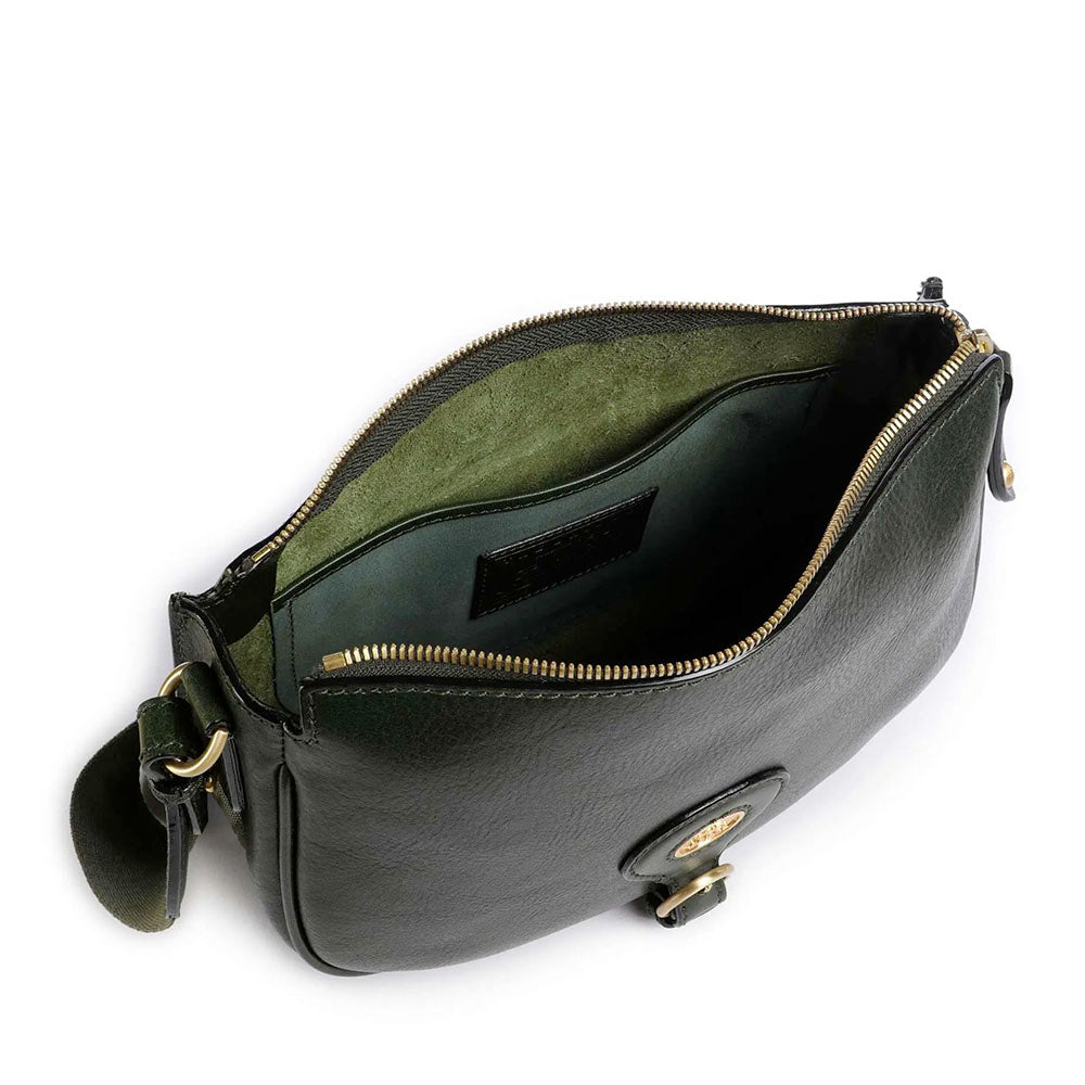 Borsa Donna a Tracolla Media THE BRIDGE linea Isadora in Pelle Verde Tirolo