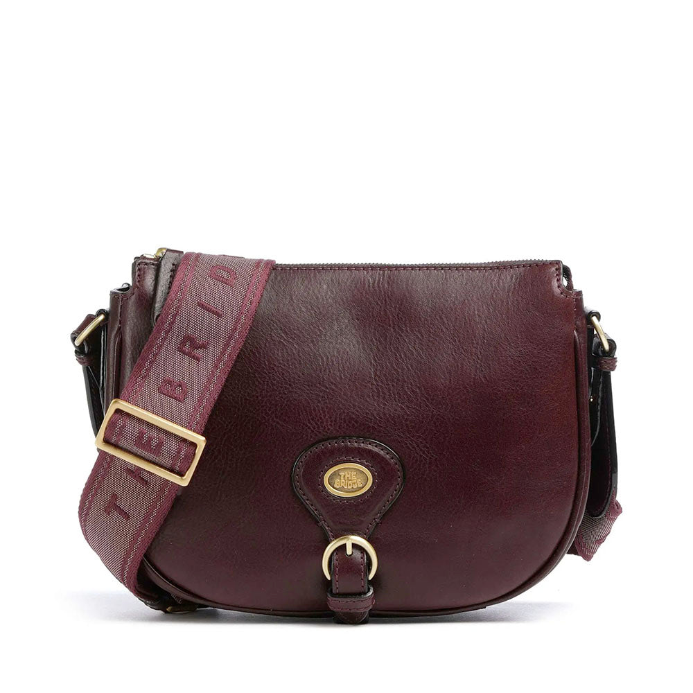 Borsa Donna a Tracolla Media THE BRIDGE linea Isadora in Pelle color Mosto