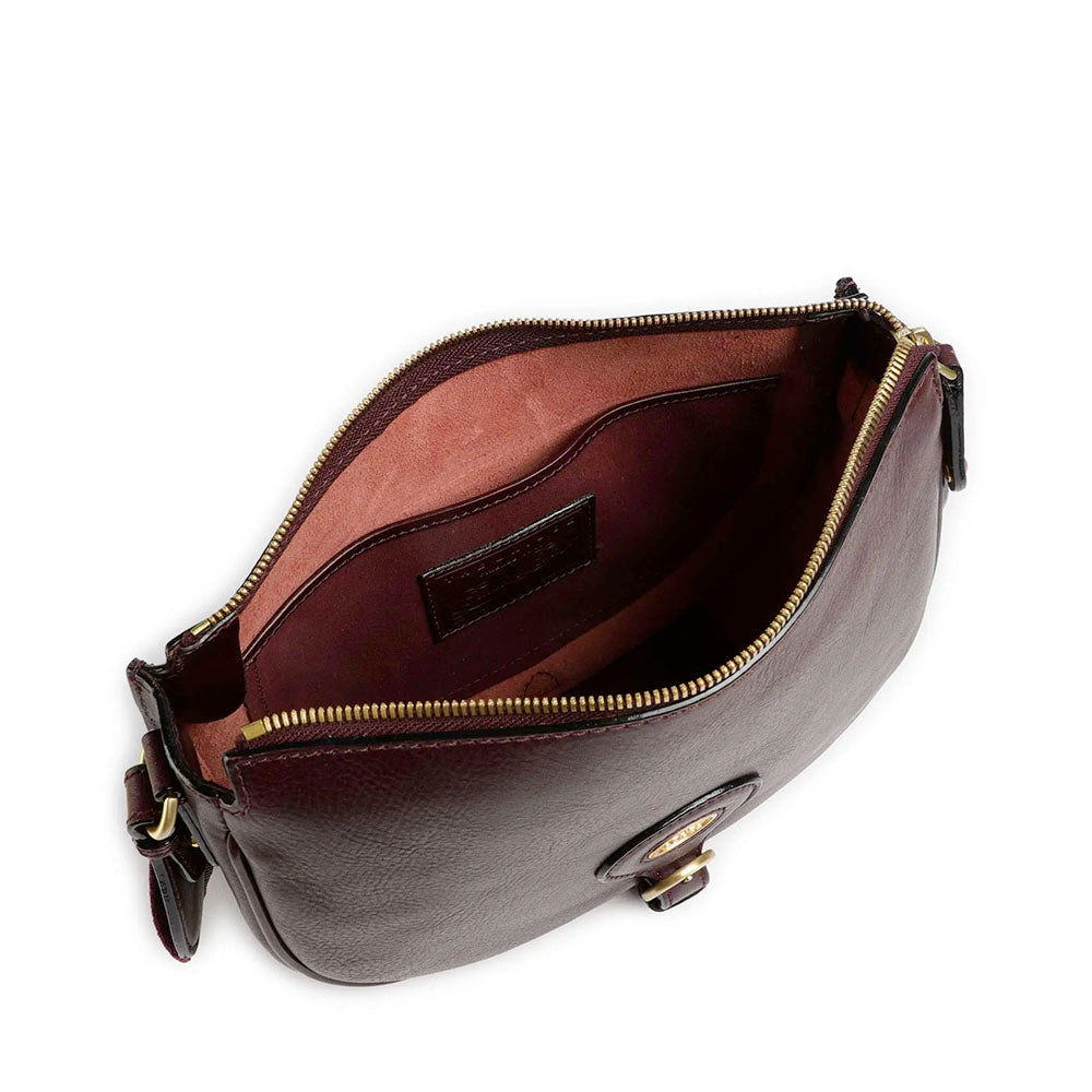 Borsa Donna a Tracolla Media THE BRIDGE linea Isadora in Pelle color Mosto