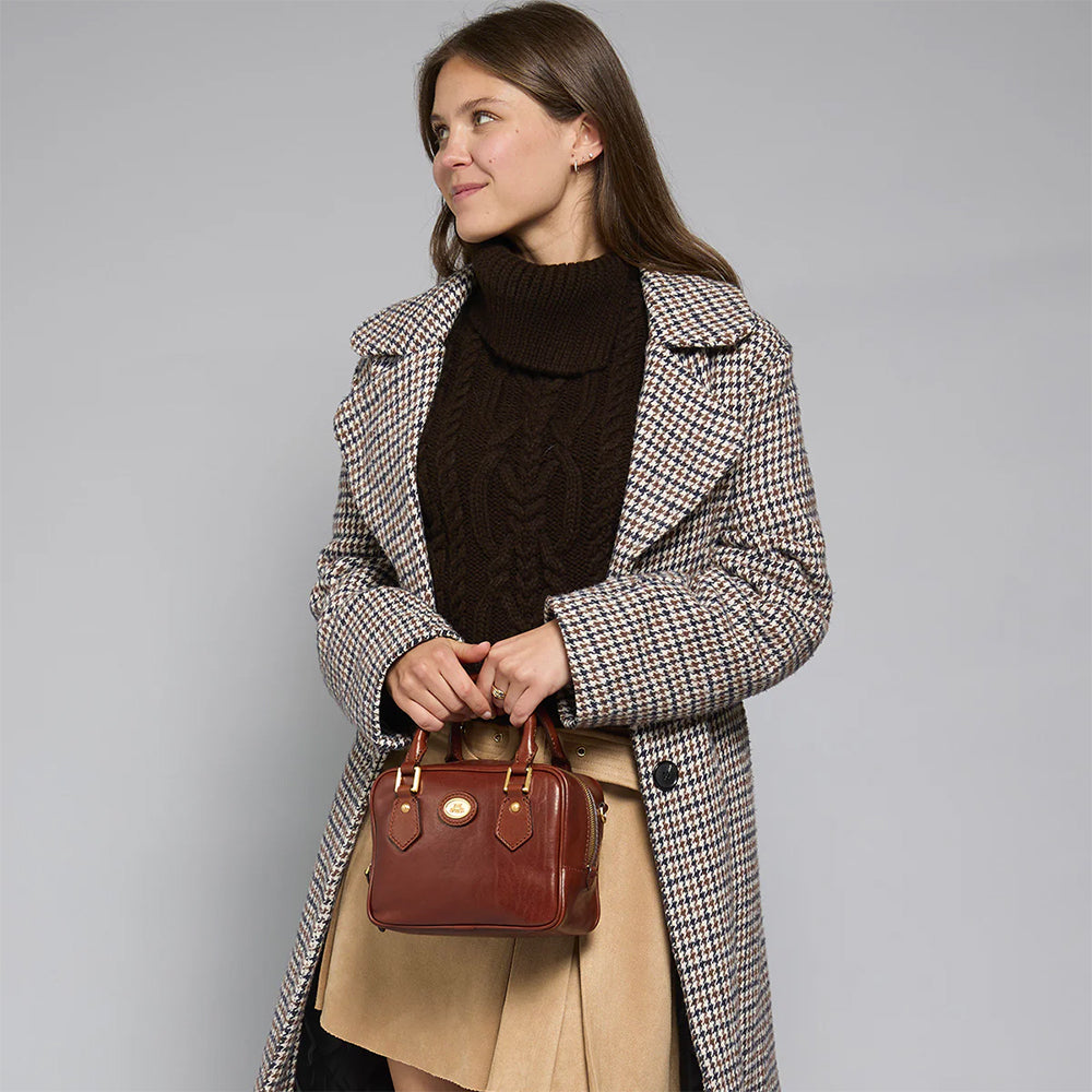Bauletto Donna Mini THE BRIDGE linea Story in Pelle Marrone