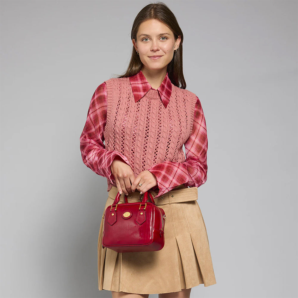 Bauletto Donna Mini THE BRIDGE linea Story in Pelle Rosso Ribes