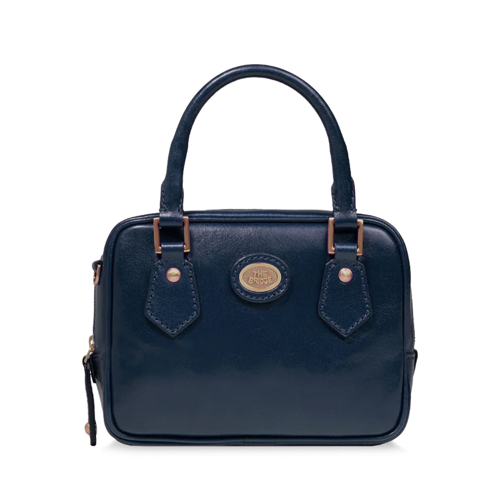 Bauletto Donna Mini THE BRIDGE linea Story in Pelle Blu Oltremare