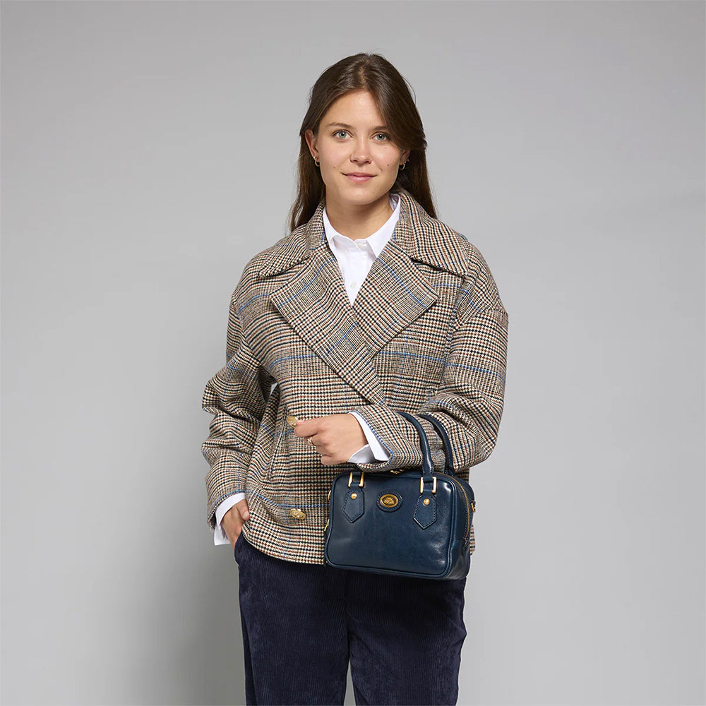 Bauletto Donna Mini THE BRIDGE linea Story in Pelle Blu Oltremare