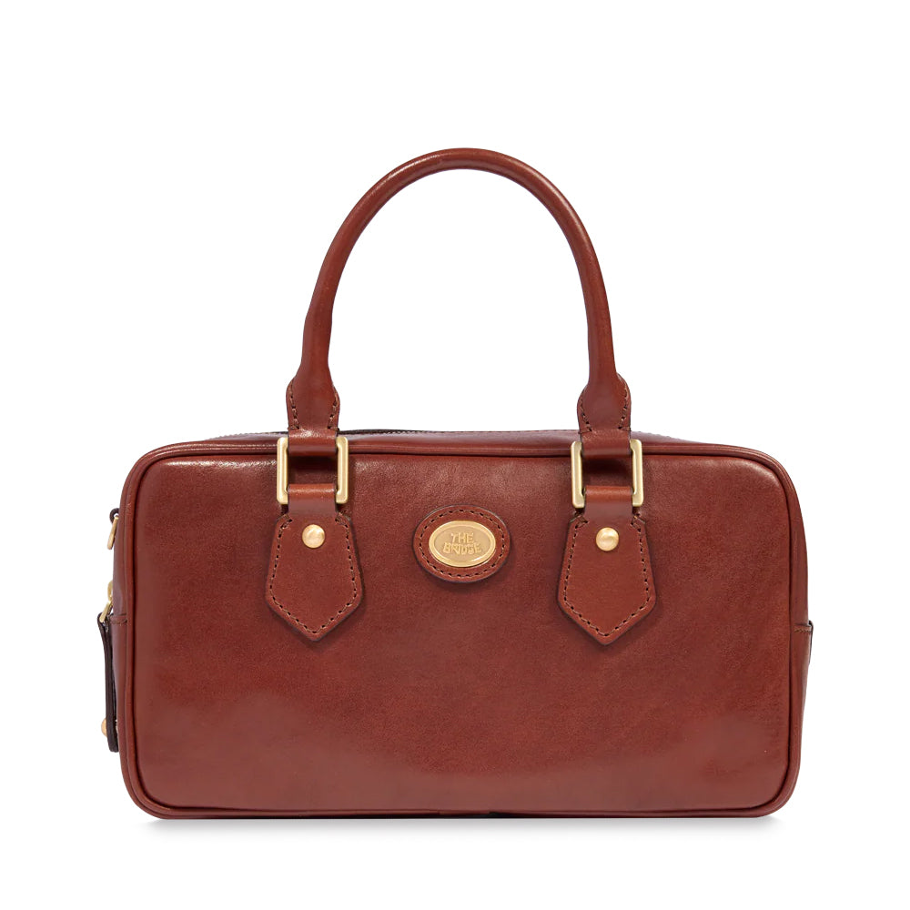 Bauletto Donna con Tracolla THE BRIDGE linea Story in Pelle Marrone