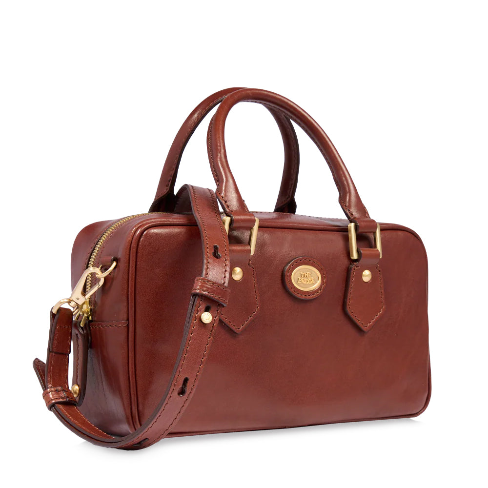 Bauletto Donna con Tracolla THE BRIDGE linea Story in Pelle Marrone