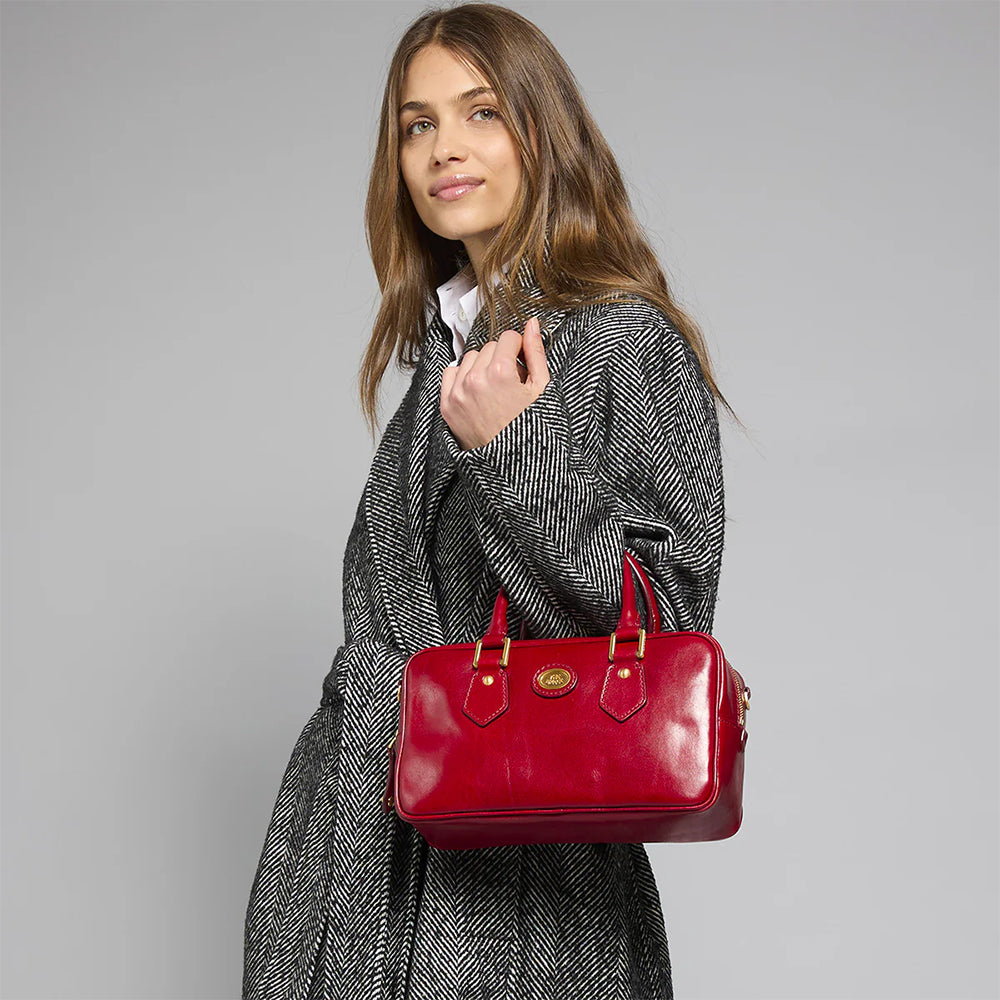 Bauletto Donna con Tracolla THE BRIDGE linea Story in Pelle Rosso Ribes