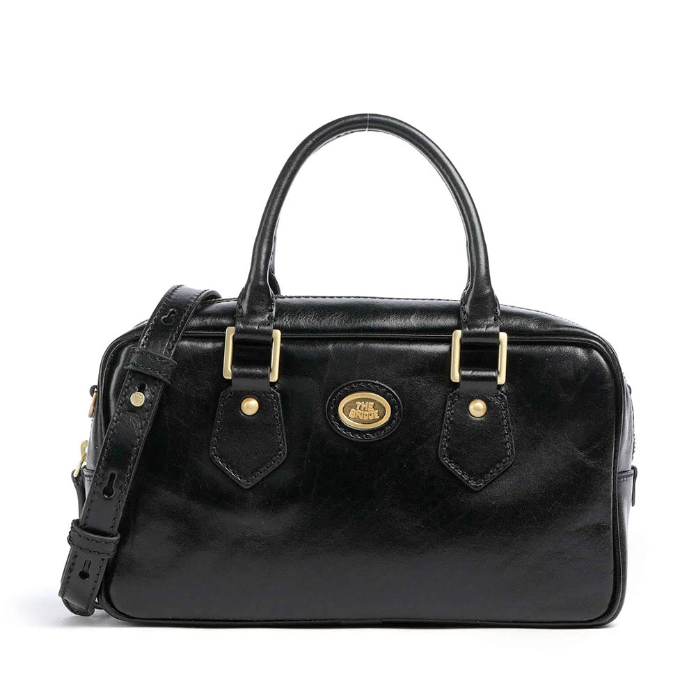 Bauletto Donna con Tracolla THE BRIDGE linea Story in Pelle Nera