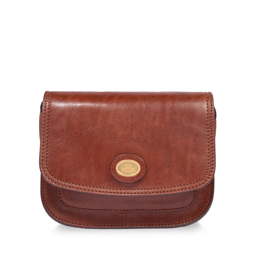 Borsa Donna a Tracolla Small THE BRIDGE linea Story in Pelle Marrone