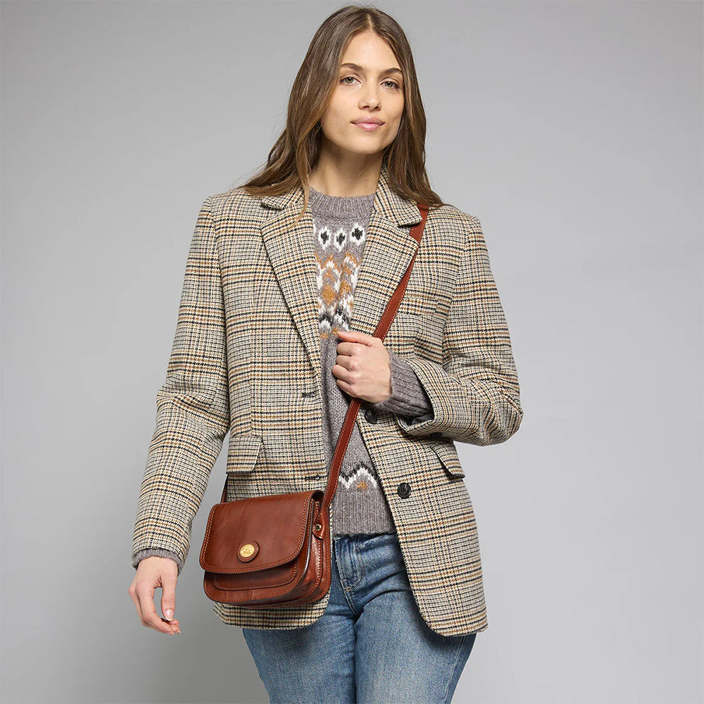 Borsa Donna a Tracolla Small THE BRIDGE linea Story in Pelle Marrone