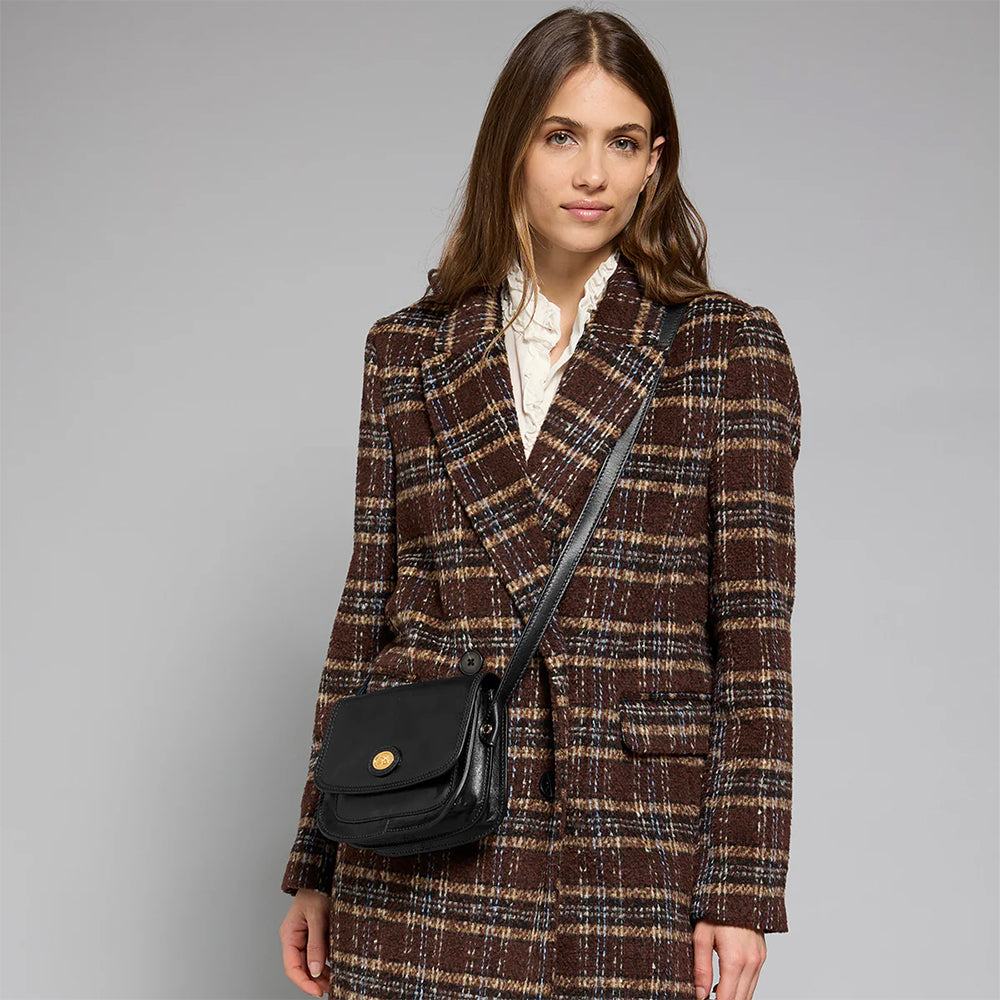 Borsa Donna a Tracolla Small THE BRIDGE linea Story in Pelle Nera