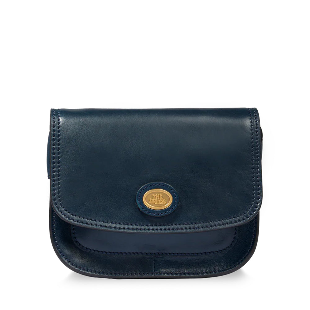 Borsa Donna a Tracolla Small THE BRIDGE linea Story in Pelle Blu Oltremare