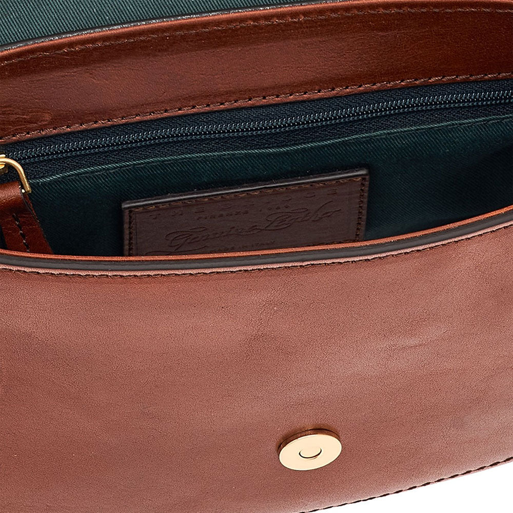 THE BRIDGE Damen-Umhängetasche Benedetta-Linie aus braunem Leder