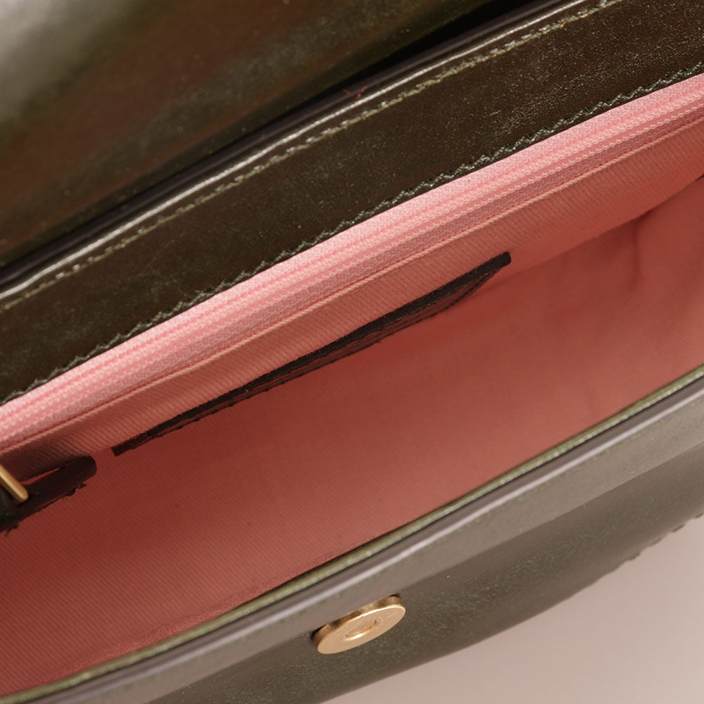 THE BRIDGE Damen-Umhängetasche Benedetta-Linie aus grünem Leder