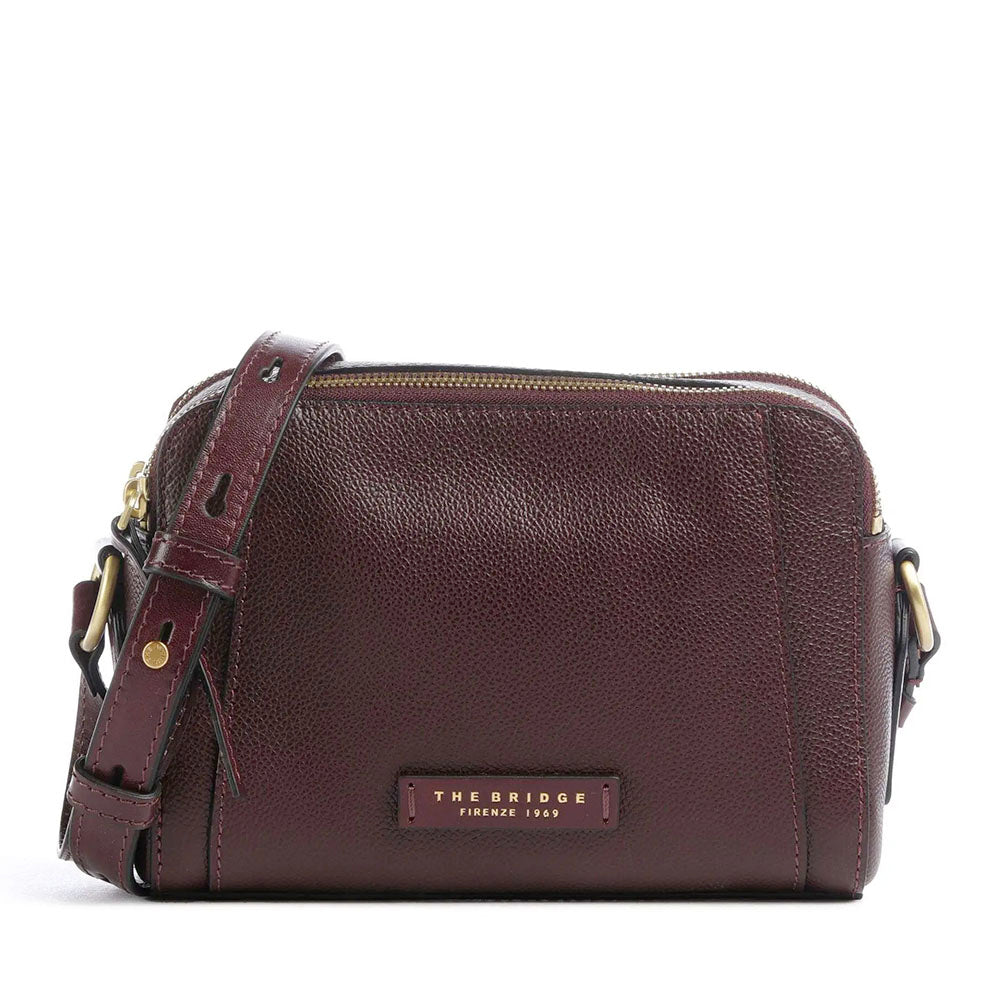 Borsa Donna a Tracolla THE BRIDGE linea Ines in Pelle color Mosto
