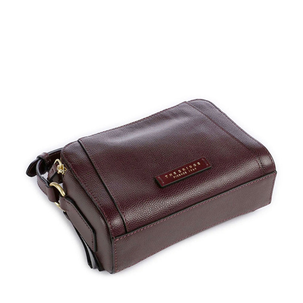 Borsa Donna a Tracolla THE BRIDGE linea Ines in Pelle color Mosto