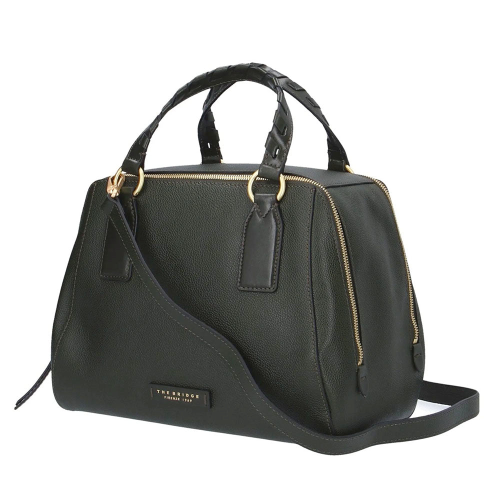 Borsa Donna a Mano Media THE BRIDGE linea Ines in Pelle Verde Tirolo