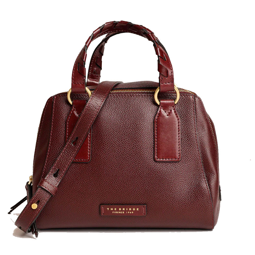 Borsa Donna a Mano Media THE BRIDGE linea Ines in Pelle color Mosto