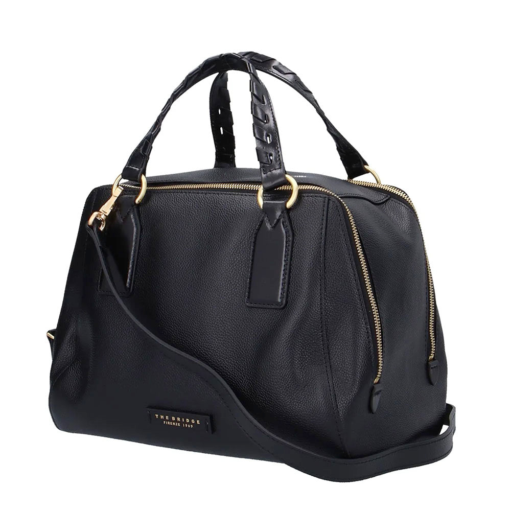 Borsa Donna a Mano Large THE BRIDGE linea Ines in Pelle Nera