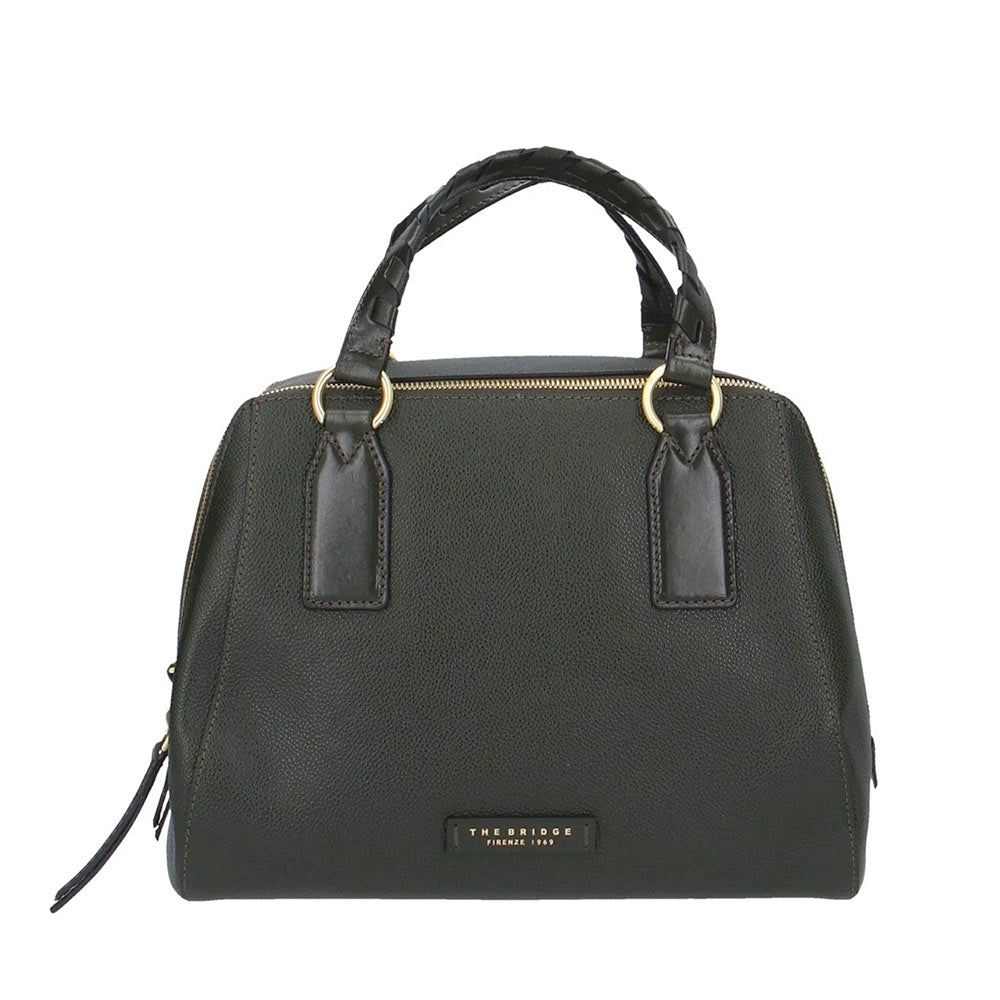 Borsa Donna a Mano Large THE BRIDGE linea Ines in Pelle Verde Tirolo
