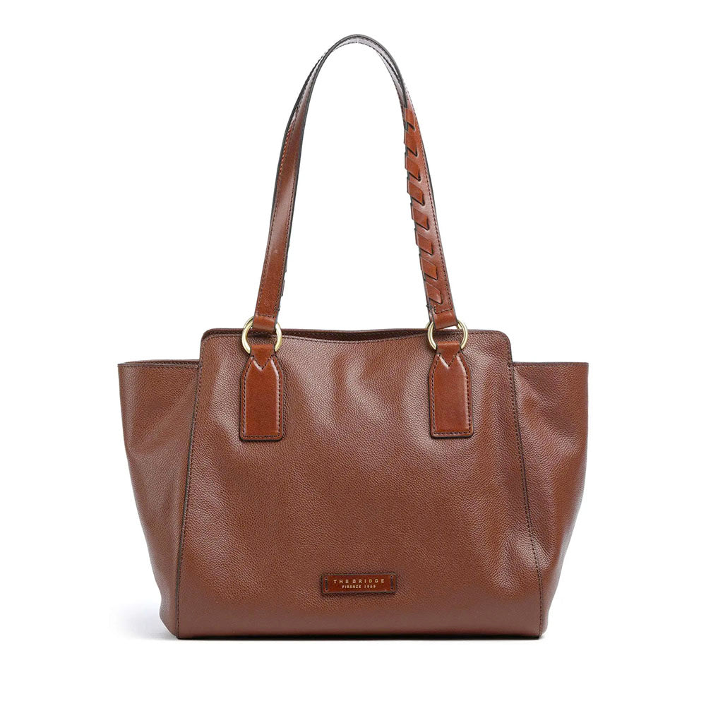 Shopping Bag Donna THE BRIDGE linea Ines in Pelle Marrone