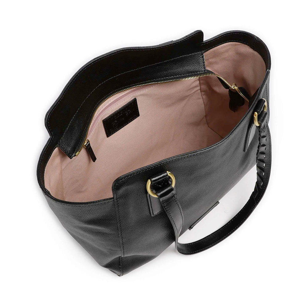 Shopping Bag Donna THE BRIDGE linea Ines in Pelle Nera