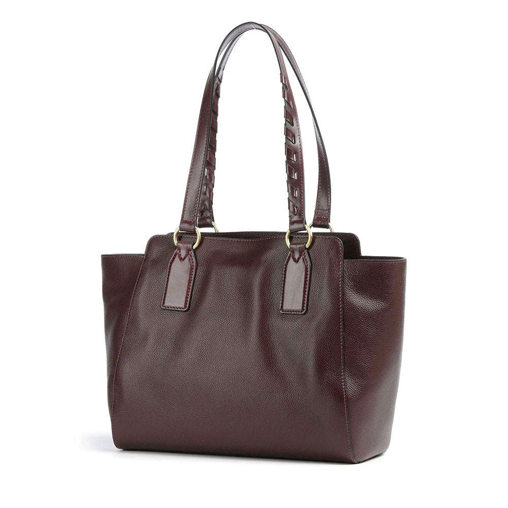 Shopping Bag Donna THE BRIDGE linea Ines in Pelle color Mosto