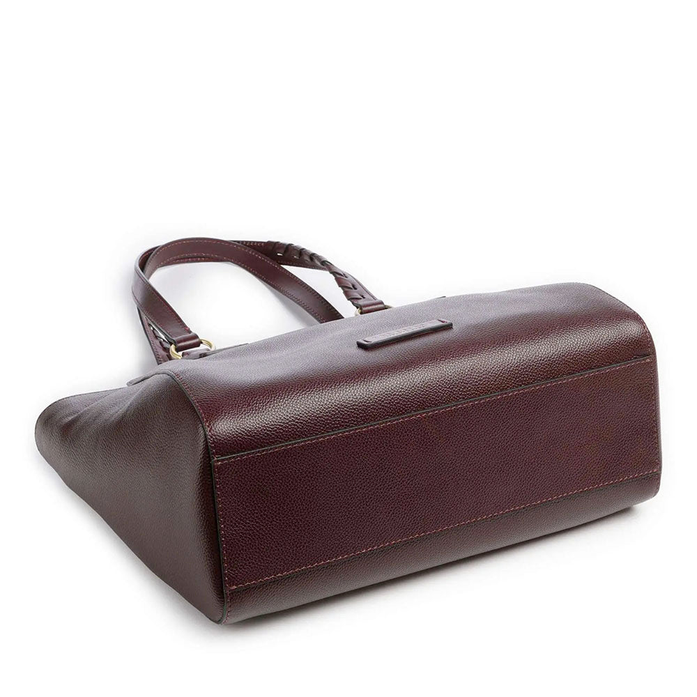 Shopping Bag Donna THE BRIDGE linea Ines in Pelle color Mosto