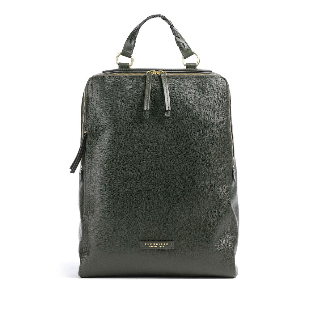 Zaino Donna THE BRIDGE linea Ines in Pelle Verde Tirolo
