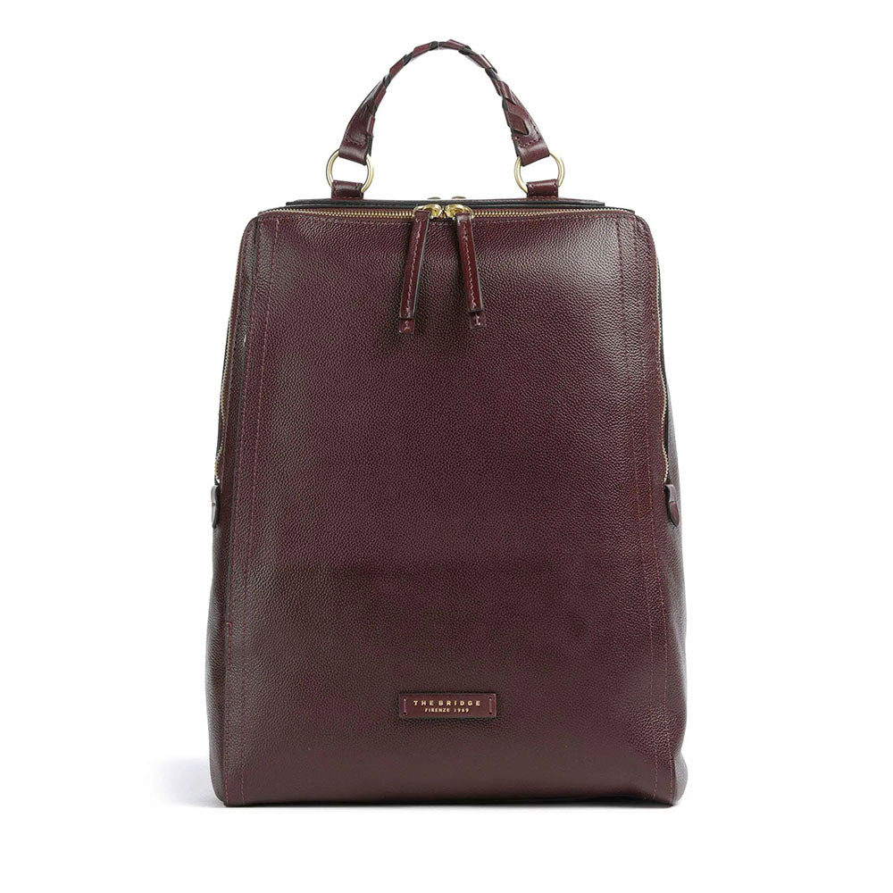 Zaino Donna THE BRIDGE linea Ines in Pelle color Mosto