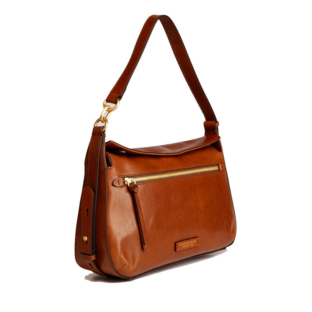 Borsa Donna a Spalla THE BRIDGE linea Ingrid in Pelle Marrone