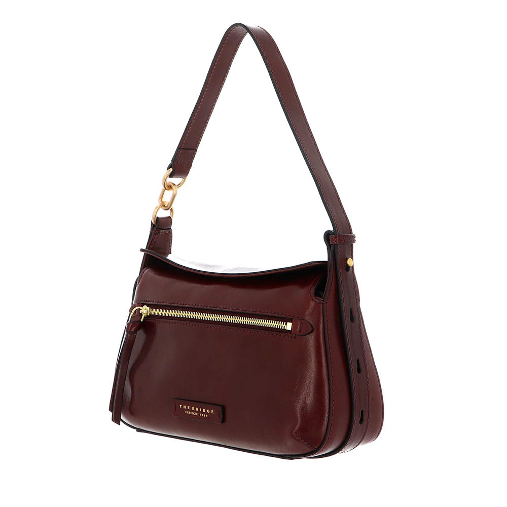 Borsa Donna a Spalla THE BRIDGE linea Ingrid in Pelle Viola