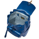 THE BRIDGE Damenrucksack mit Klappe aus der Story-Linie aus Jeansblauem Leder