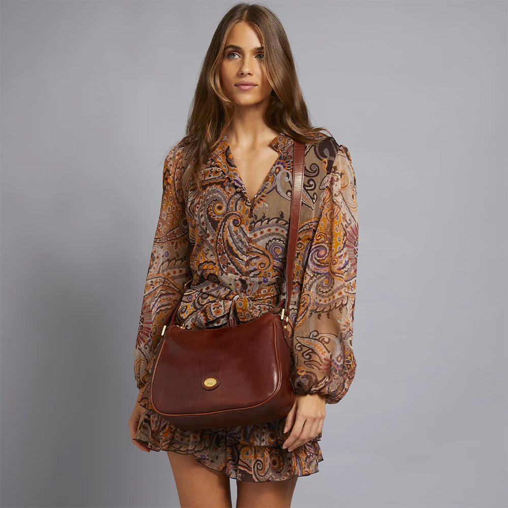 Borsa Donna Sacca a Tracolla THE BRIDGE in Pelle Marrone linea Story 04716901