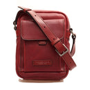 Kleine Herrentasche THE BRIDGE aus gehämmertem Leder in Burgunderrot, Linie Capalbio, hergestellt in Italien