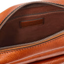 THE BRIDGE Herrentasche aus braunem genarbtem Leder der Capalbio-Linie