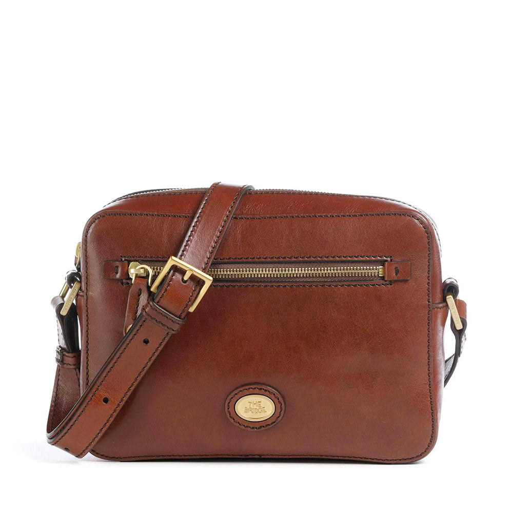 Borsa a Tracolla Unisex THE BRIDGE linea Story in Pelle Marrone