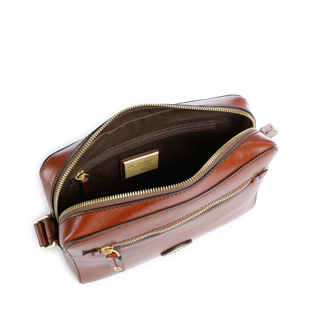 Borsa a Tracolla Unisex THE BRIDGE linea Story in Pelle Marrone