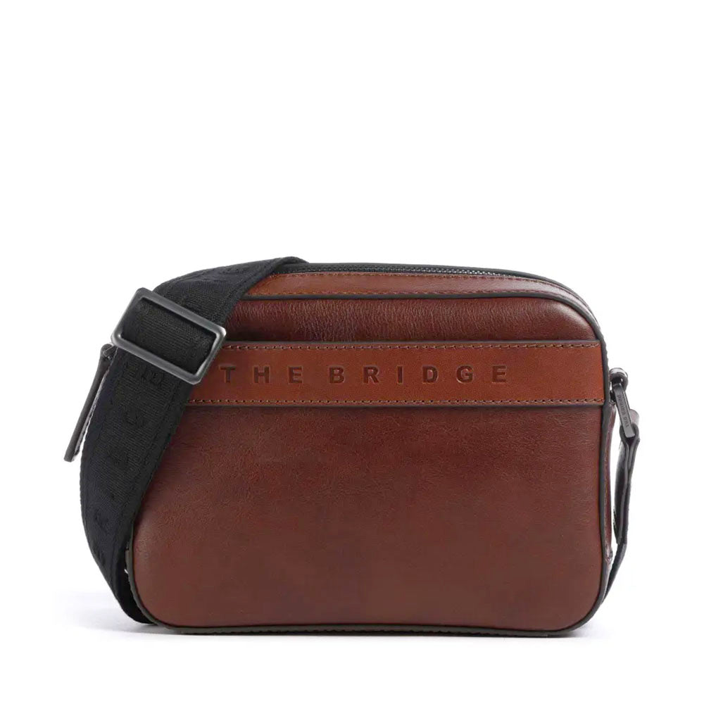Borsello Uomo Orizzontale THE BRIDGE linea Giacomo in Pelle Marrone
