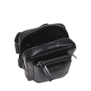 THE BRIDGE Mittelgroße Herrentasche der Filippo-Linie aus schwarzem Leder