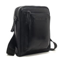 THE BRIDGE Filippo Line Große Herrentasche aus schwarzem Leder