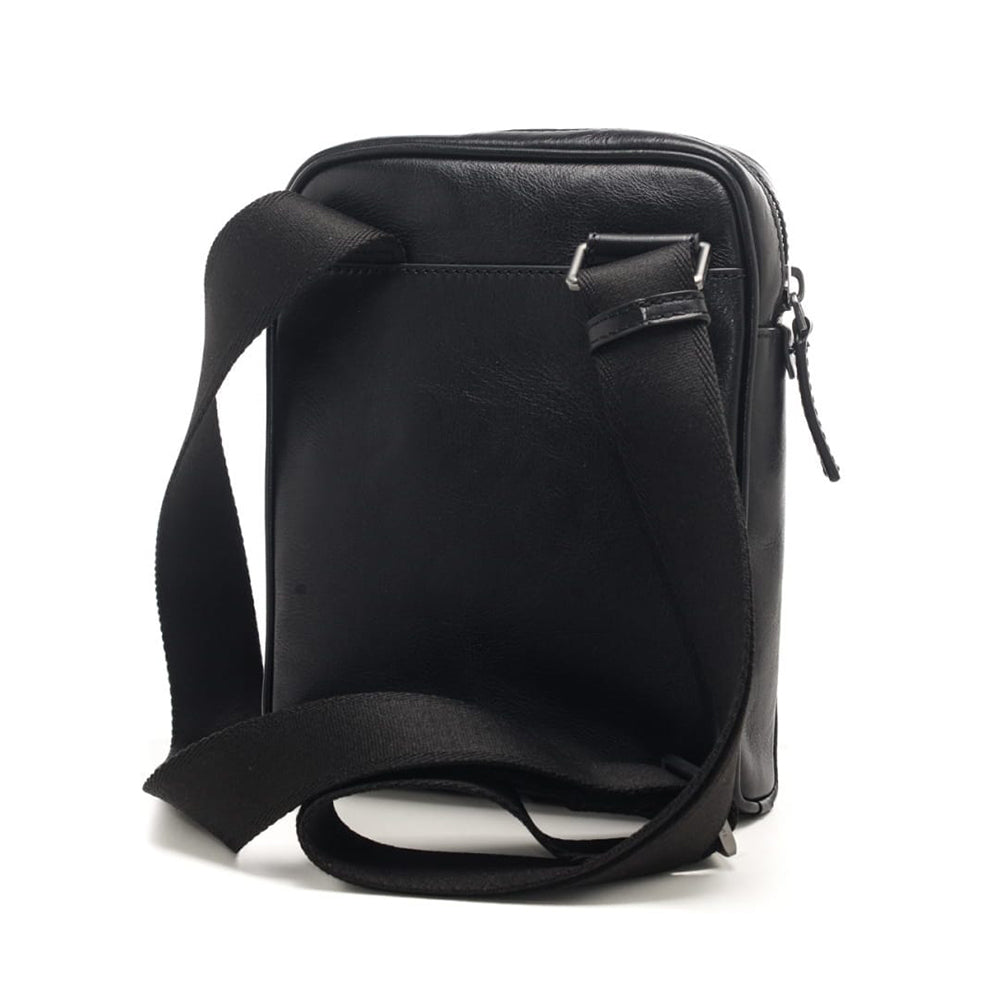 THE BRIDGE Filippo Line Große Herrentasche aus schwarzem Leder