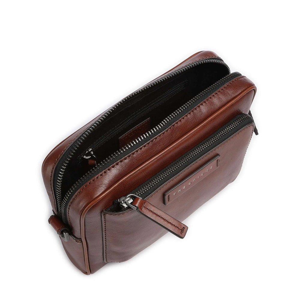 Borsello Uomo Orizzontale THE BRIDGE linea Filippo in Pelle Marrone