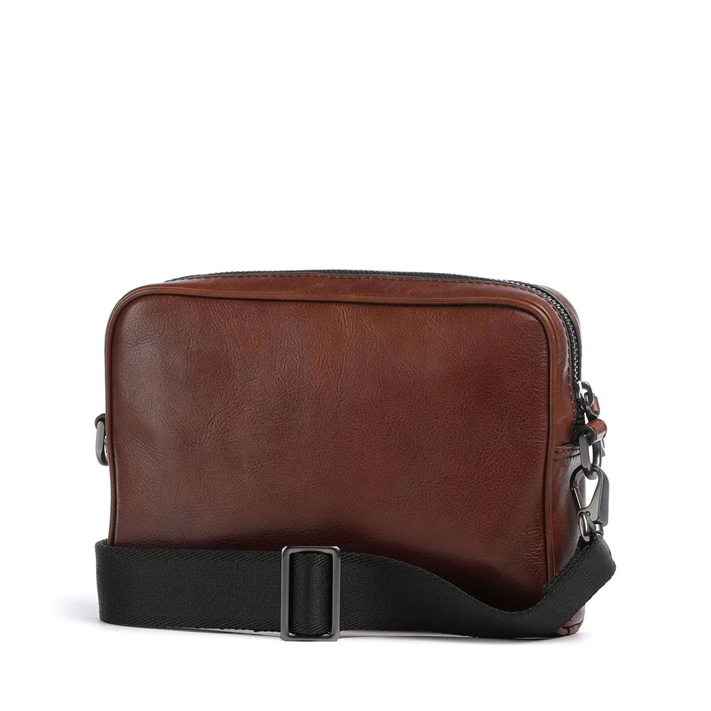 Borsello Uomo Orizzontale THE BRIDGE linea Filippo in Pelle Marrone