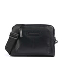 THE BRIDGE Filippo Line Horizontale Herrentasche aus schwarzem Leder