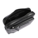 THE BRIDGE Filippo Line Horizontale Herrentasche aus schwarzem Leder