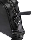 THE BRIDGE Filippo Line Horizontale Herrentasche aus schwarzem Leder