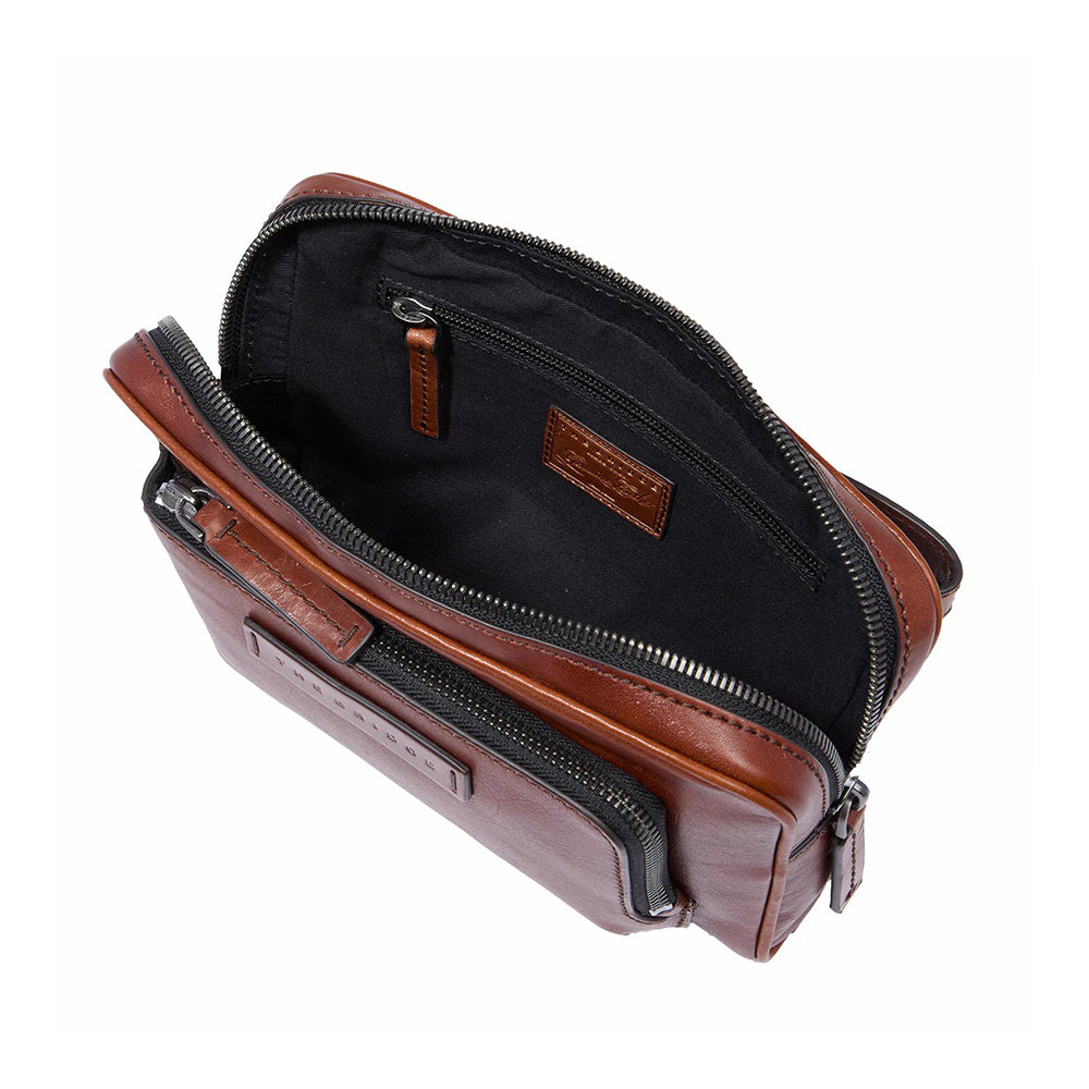 THE BRIDGE Herren Clutch Filippo Line aus braunem Leder