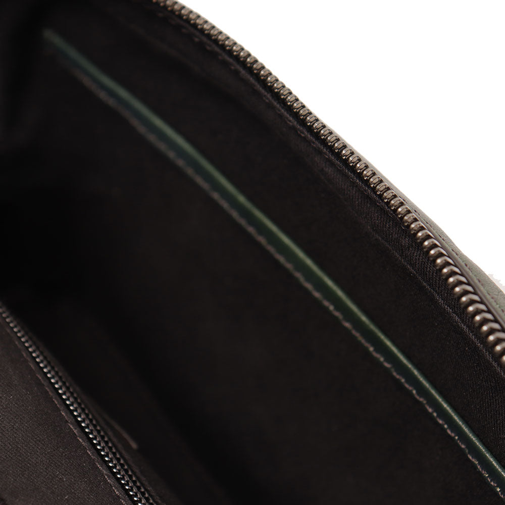 THE BRIDGE Herren Clutch Filippo Line aus grünem Leder